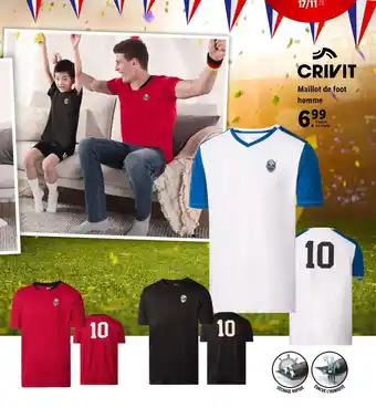 Lidl Maillot de Foot Homme offre