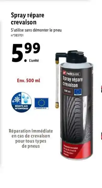 Lidl Spray Repare Crevaison offre