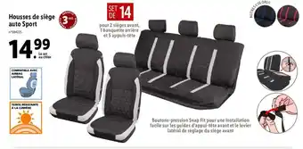 Lidl Housses de Siège Auto Sport offre