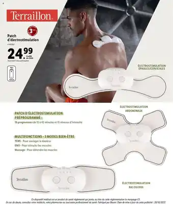 Patch d'électrostimulation
