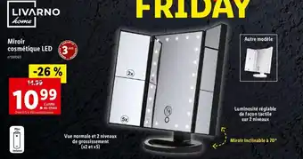 Lidl Miroir Cosmetique LED offre