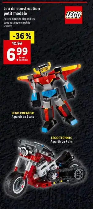 Lidl Jeu de Construction Petit Modele offre