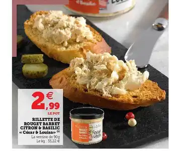 Rillette De Rouget Barbet Citron & Basilic