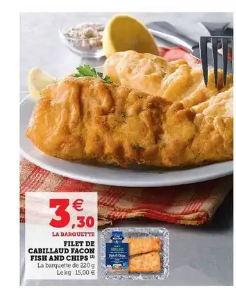 Super U Filet De Cabillaud Façon Fish And Chips offre