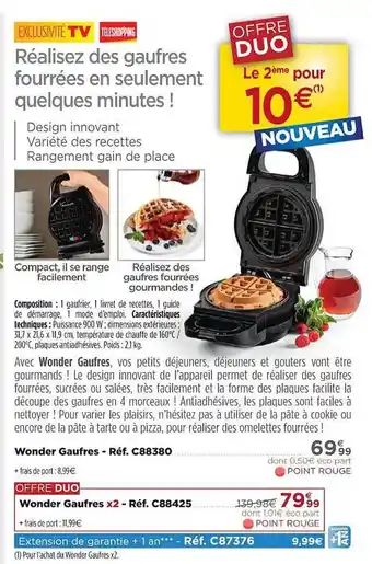 Teleshopping Wonder gaufres offre