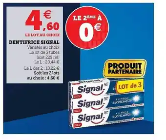 U Express Dentifrice Signal offre
