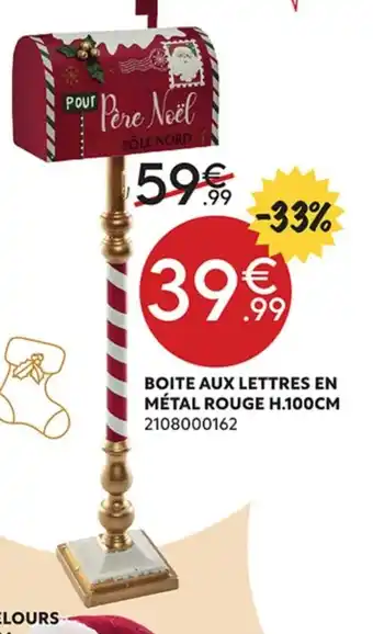 Maxi Bazar Boite aux Lettres En Metal 100cm offre