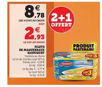 U Express Filets De Maquereaux Saupiquet offre