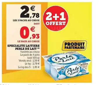 U Express Spécialité Laitière Perle De Lait Yoplait offre