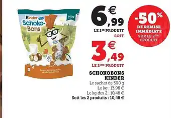 U Express Schokobons Kinder offre