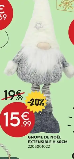 Maxi Bazar Gnome de Noel Extensible offre