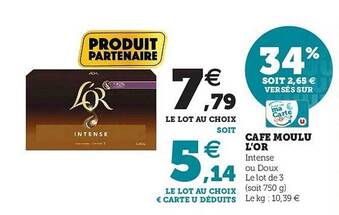 U Express Café Moulu L'or offre