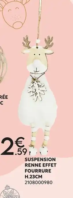 Maxi Bazar Suspension Renne Effet Fourrure offre