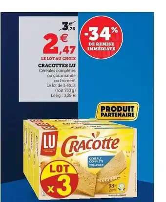 U Express Cracottes Lu offre