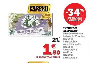 U Express Infusion éléphant offre