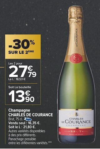 Carrefour Charles de courance champagne offre