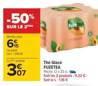 Carrefour Fuze tea thé glacé offre