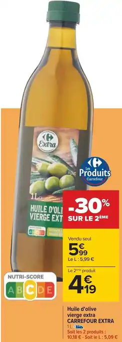 Carrefour Carrefour extra huile d'olive vierge extra offre