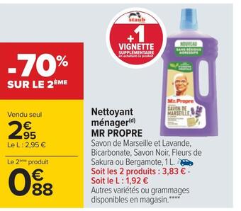 Carrefour Mr propre nettoyant ménager offre