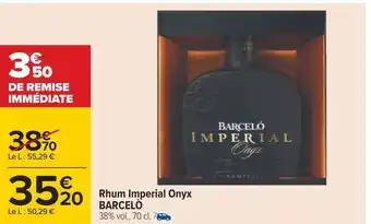 Carrefour Barcelò rhum imperial onyx offre