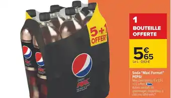 Carrefour Pepsi soda "maxi format" offre