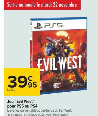 Carrefour Jeu "evil west" pour ps5 ou ps4 offre