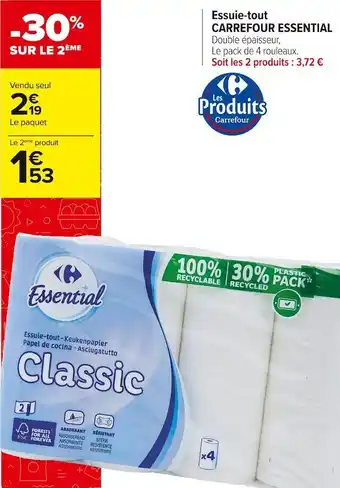 Carrefour Market Carrefour essential essuie-tout offre