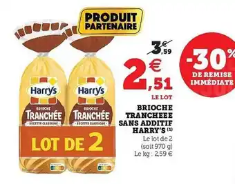 U Express Brioche Tranchée Sans Additif Harry's offre