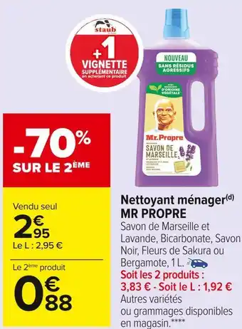 Carrefour Market Mr propre nettoyant ménager offre