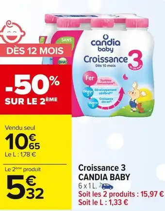 Carrefour Market Candia baby croissance 3 offre