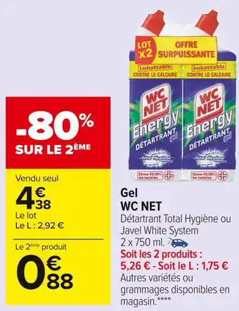 Carrefour Market Wc net gel wc offre