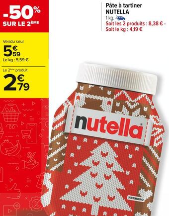 Carrefour Market Nutella pâte à tartiner offre