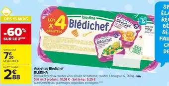 Carrefour Market Blédina assiettes blédichef offre