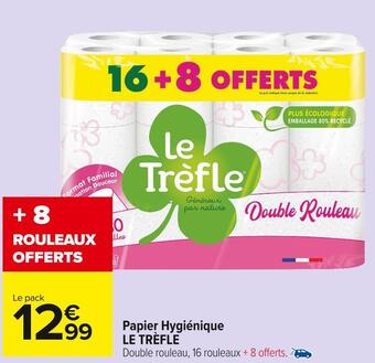 Carrefour Market Le trèfle papier hygiénique offre