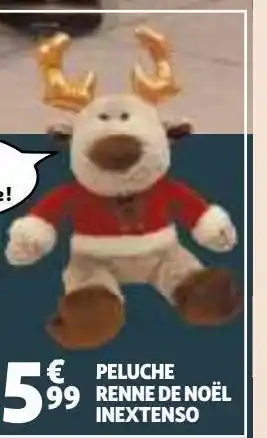 Auchan Peluche renne de noël inextenso offre