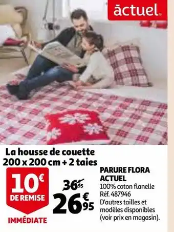 Parure flora actuel la housse de couette 200 x 200 cm + 2 taies