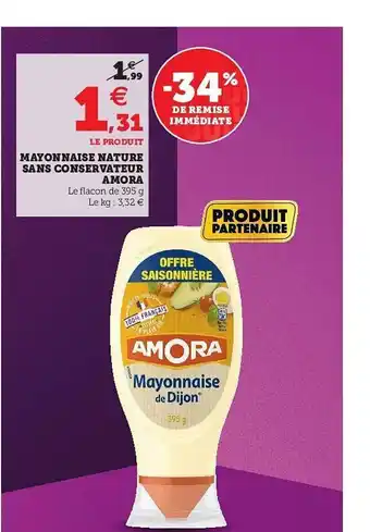 Mayonnaise Nature Sans Conservateur Amora