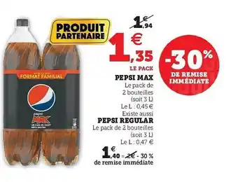 U Express Pepsi Max, Pepsi Regular offre