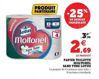 Papier Toilette Moltonel Sans Tube Lotus