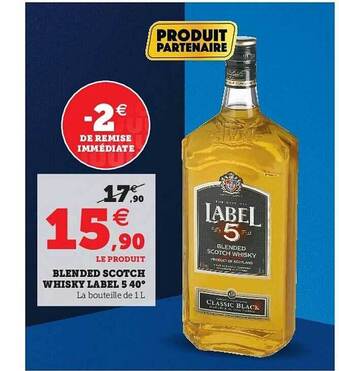 U Express Blended Scotch Whisky Label 5 40° offre
