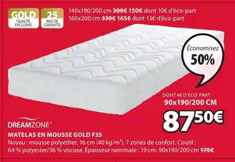 JYSK Matelas en mousse gold F35 offre