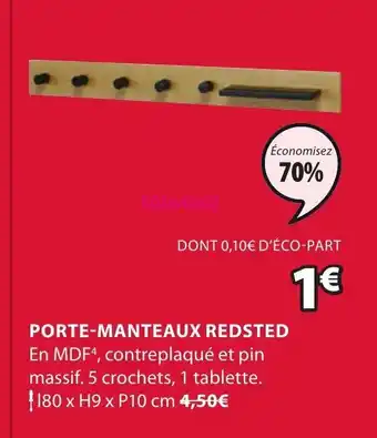 JYSK Porte-manteaux redsted offre