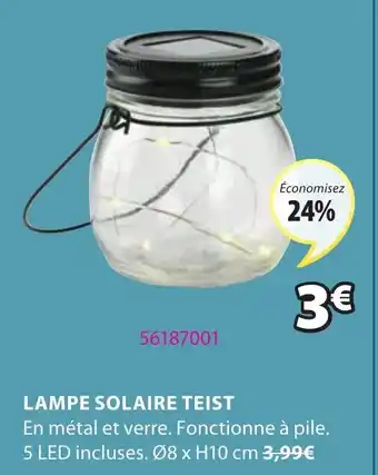JYSK Lampe solaire teist offre