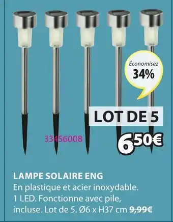 JYSK Lampe solaire eng offre