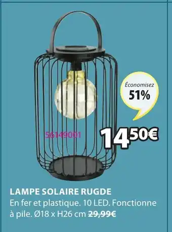 JYSK Lmape solaire rugde offre