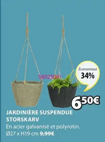 JYSK Jardinière suspendue storskarv offre