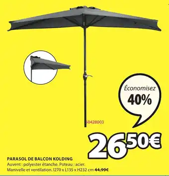 JYSK Parasol de balcon kolding offre