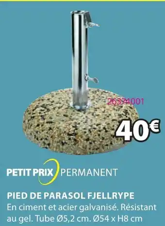 JYSK Pied de parasol fjellrype offre