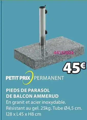 JYSK Pieds de parasol de balcon ammerud offre
