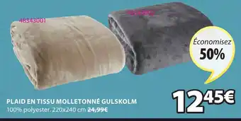 JYSK Plaid en tissu molletonné gulskolm offre
